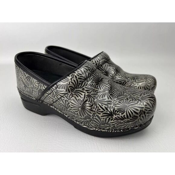 Dansko Shoes - Dansko Women's Size 39 EU Size 8.5-9 US Metallic Black Clogs Shoes